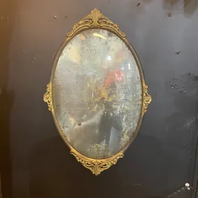 A COLLECTION OF VINTAGE MIRRORS: Wonderful decorative portrait mirror - distressed