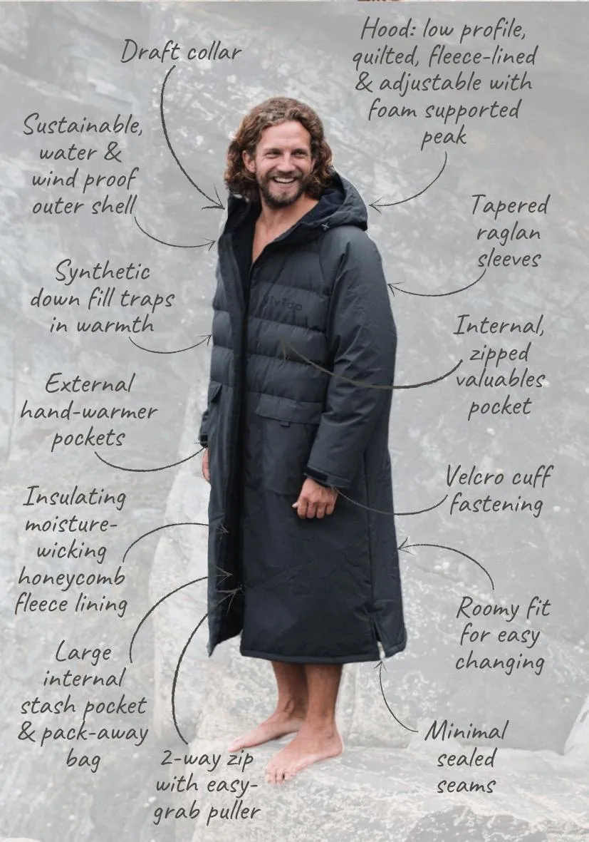 All Weather Puffer Changing Robe - Fossil Grey