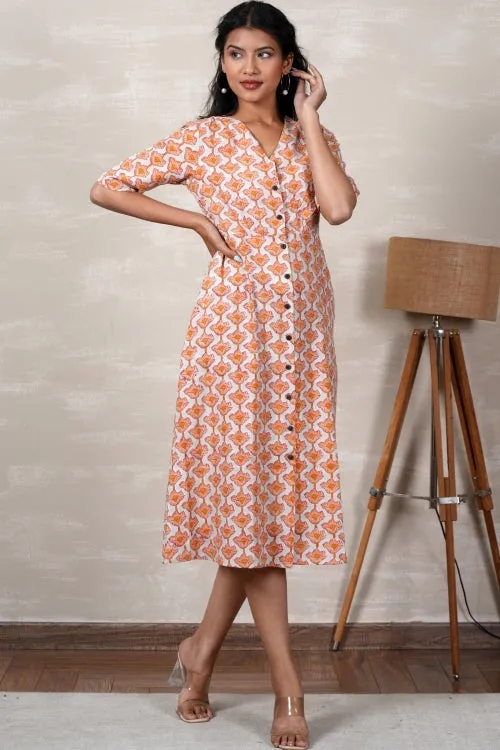 Belle Hand Block Printed Dress