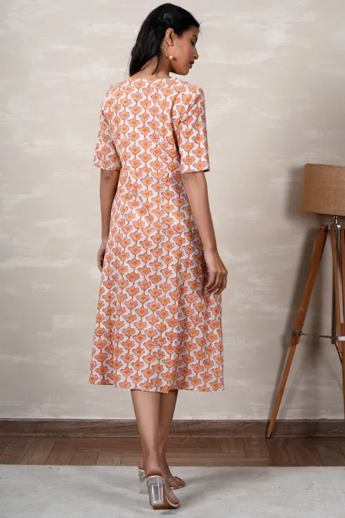 Belle Hand Block Printed Dress