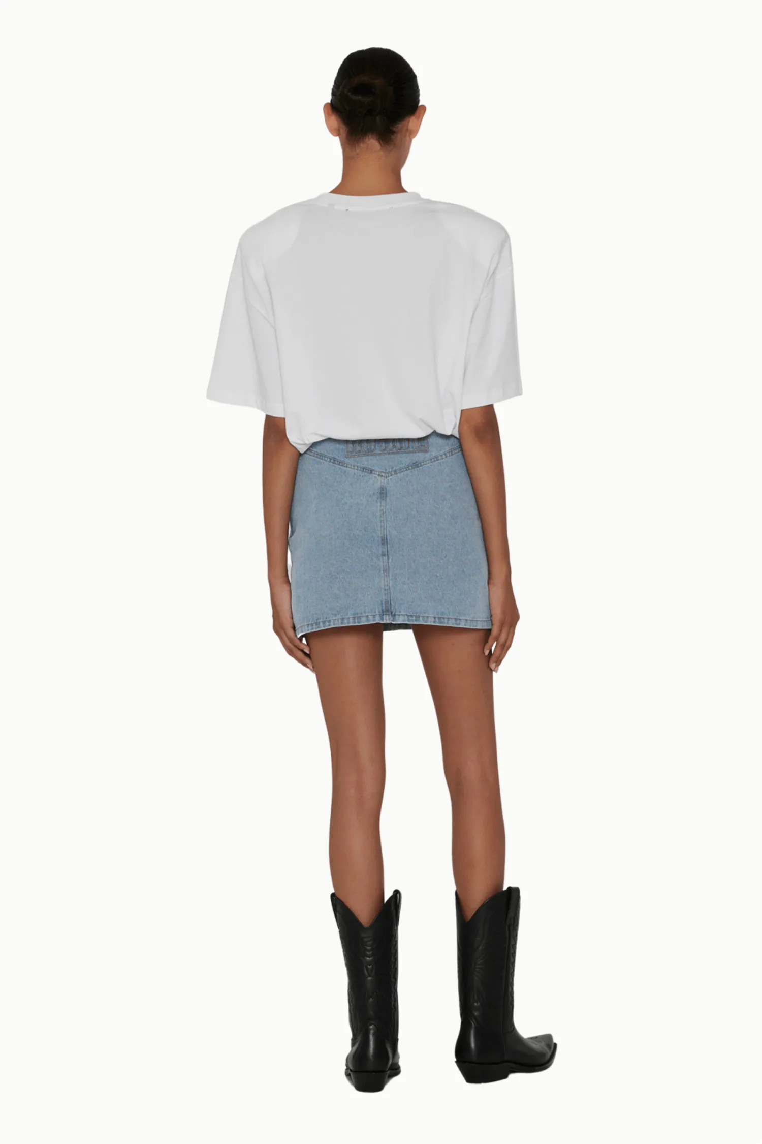 Denim Laced Mini Skirt