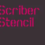 Free Scriber Bold Stencil