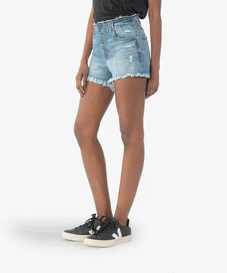 Jane High Rise Short W/BTN Front