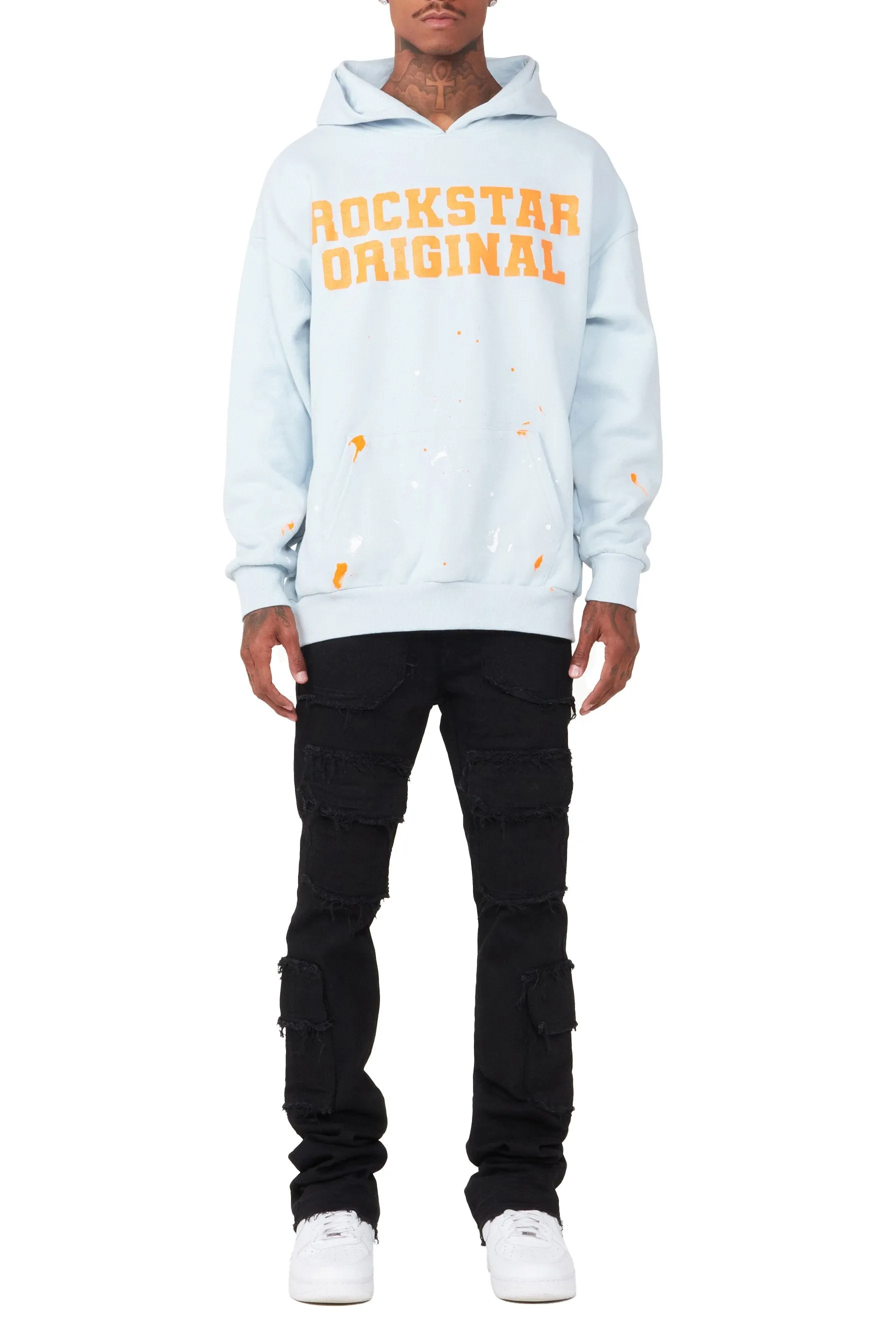 Justin Sky Blue Graphic Hoodie