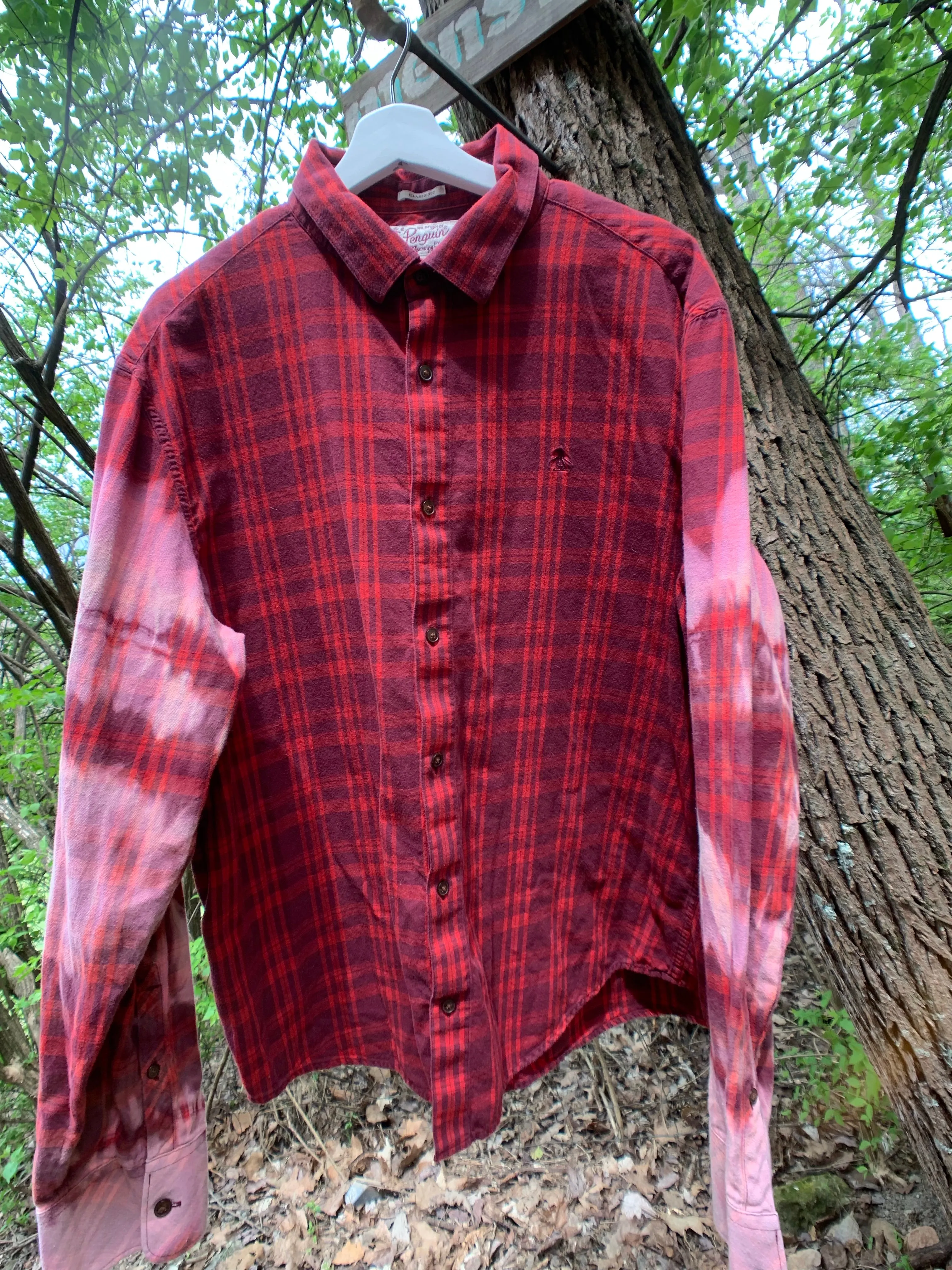 Men’s Vintage Penguin Distressed Flannel