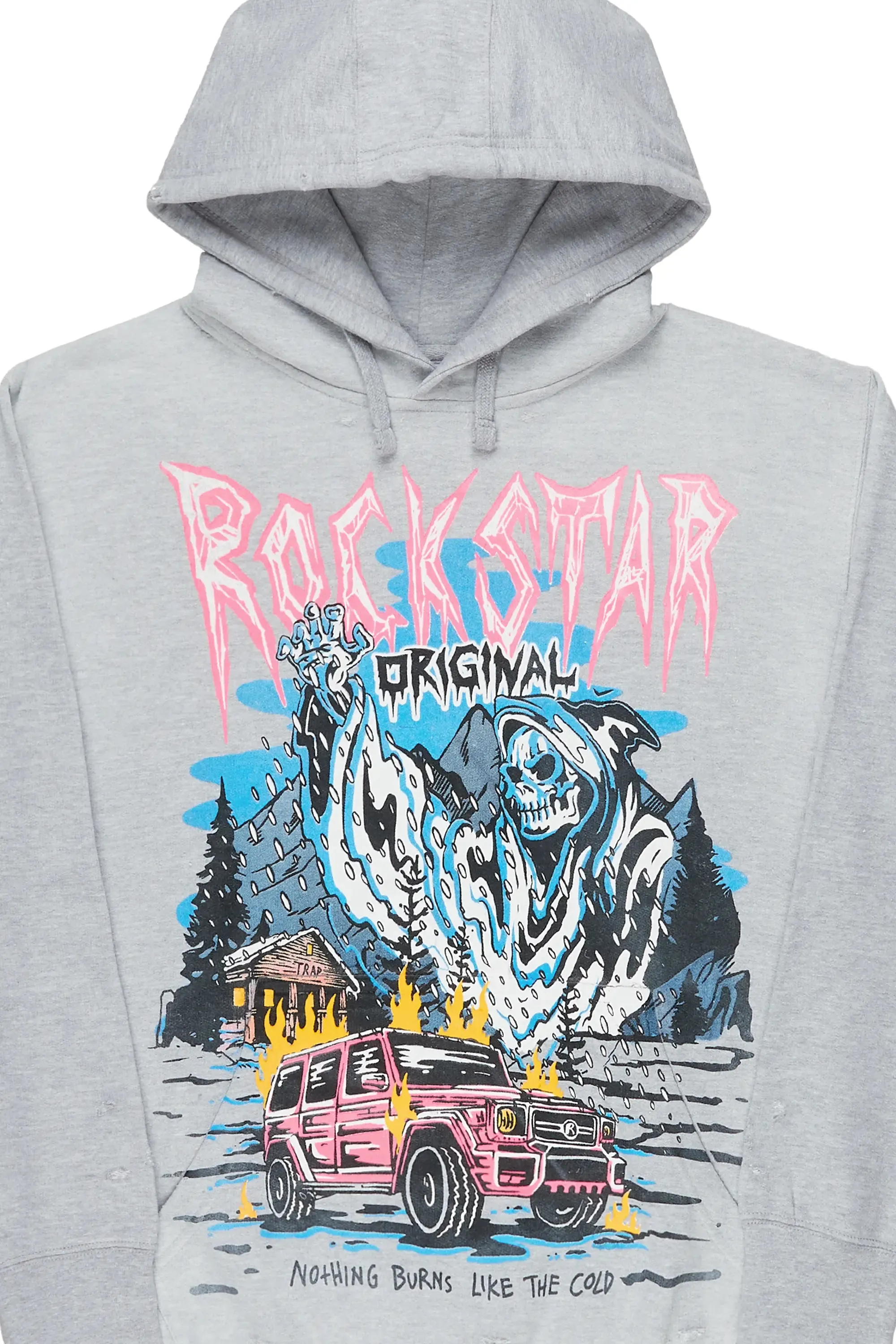 Mercy Wagon Heather Grey Oversized Hoodie