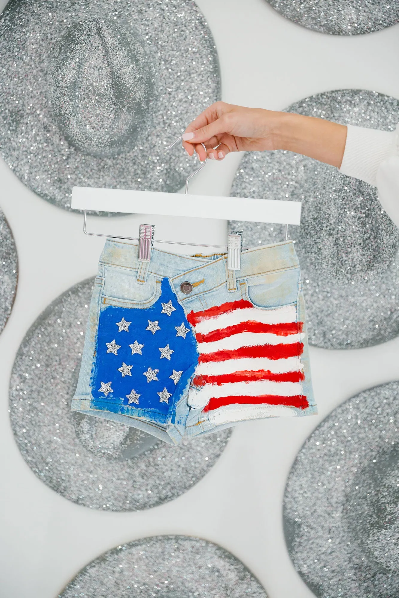 MINI KIDS INDEPENDENCE DENIM SHORTS