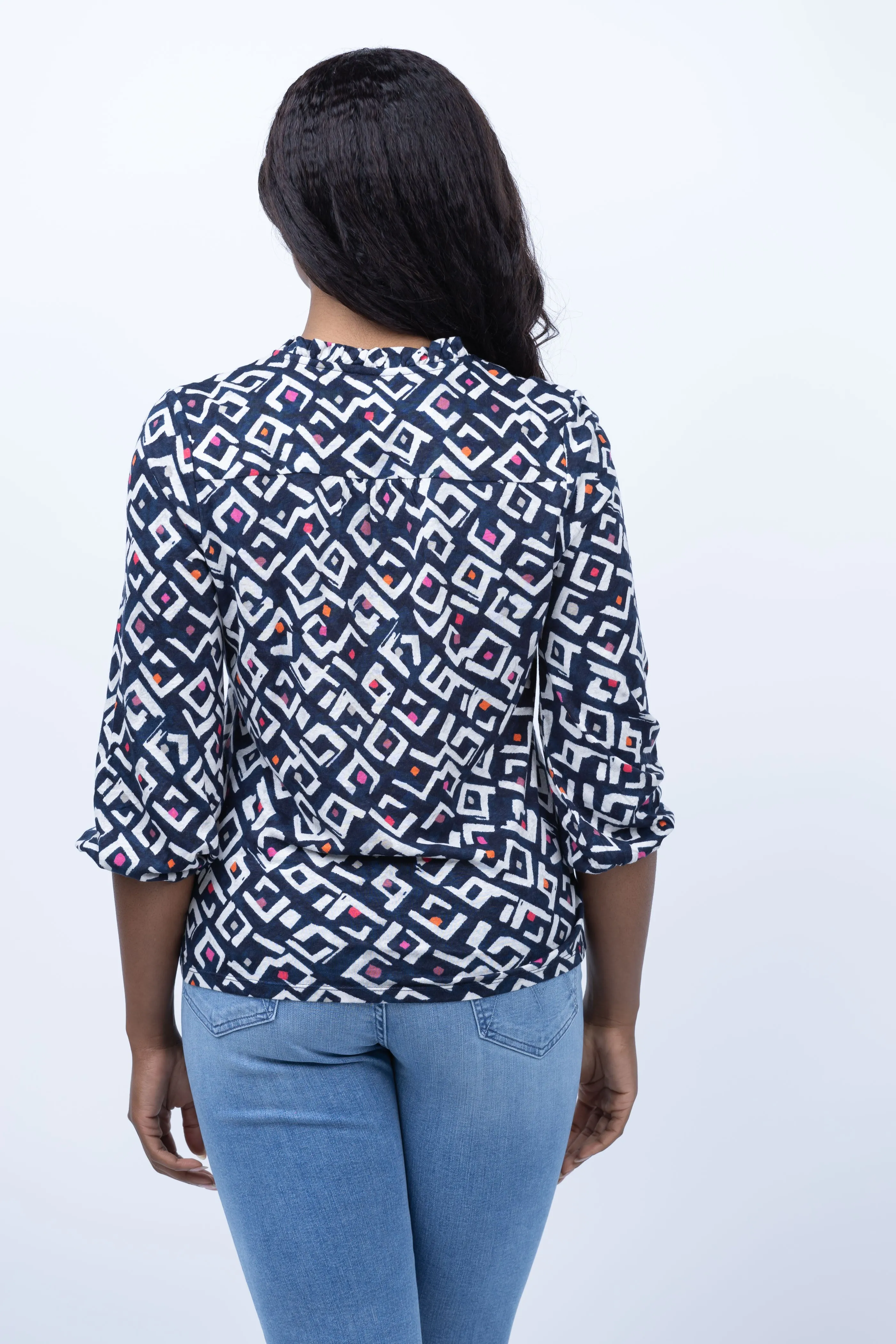 Nic   Zoe Angels Top in Indigo