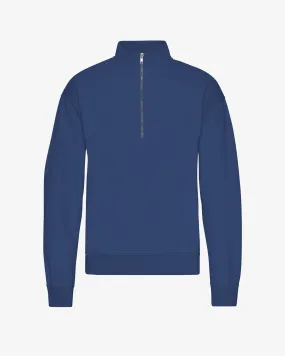 Organic Quarter Zip - Marine Blue
