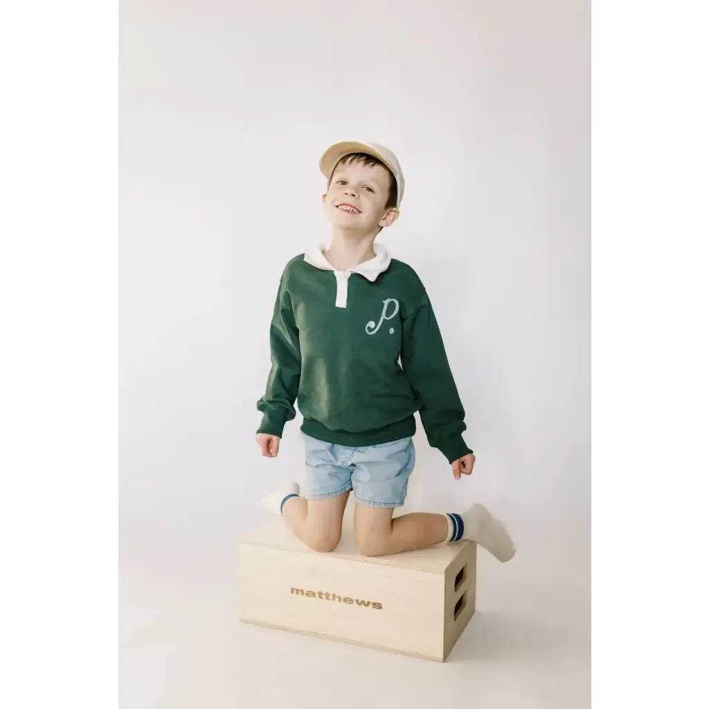 "P" Kids Embroidered Pullover