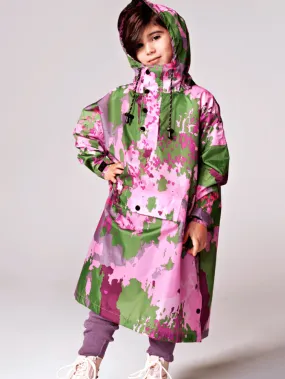 RainKiss Kids Digi Spring Camo Rain Poncho