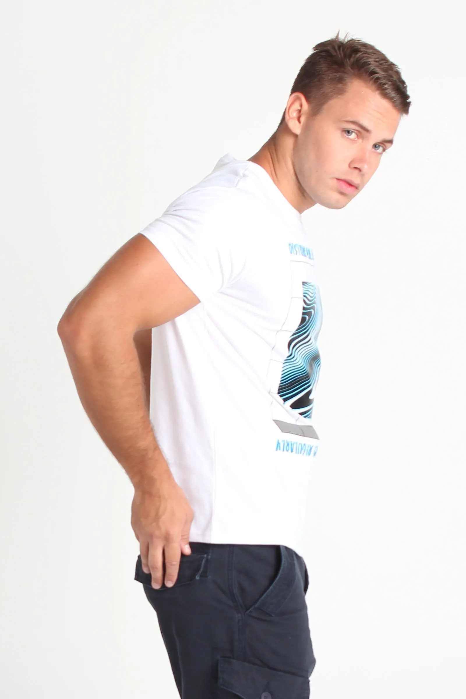 Relaxed Fit Tee With Print & Embroidery