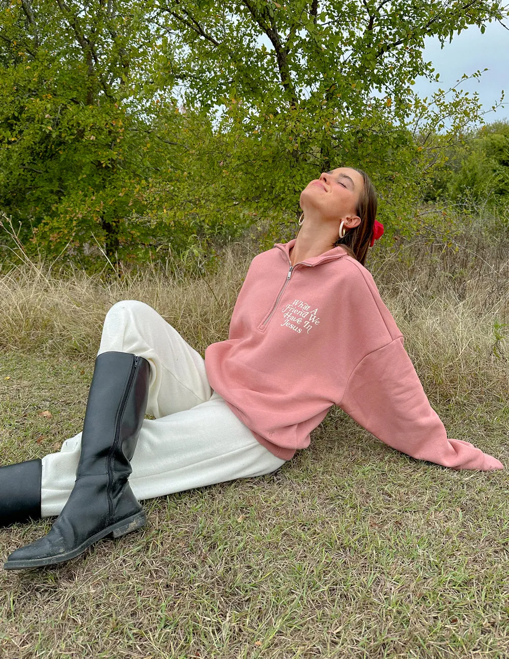 What a Friend in Jesus Women's Half-Zip
